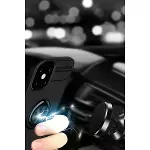 İphone 12 Mini Kılıf Range Yüzüklü Silikon - Siyah-kırmızı-4
