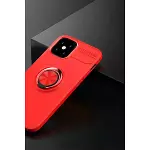 İphone 12 Mini Kılıf Range Yüzüklü Silikon - Kırmızı-2