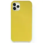 İphone 11 Pro Kılıf Lansman Legant Silikon - Sarı-1