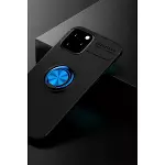 İphone 12 Kılıf Range Yüzüklü Silikon - Siyah-mavi-2