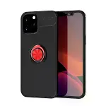 İphone 12 Pro Max Kılıf Range Yüzüklü Silikon - Siyah-kırmızı-1