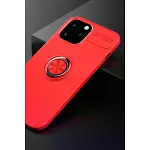 İphone 12 Pro Max Kılıf Range Yüzüklü Silikon - Kırmızı-2