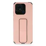 Xiaomi Redmi 10c Kılıf Mega Standlı Silikon - Pudra-2