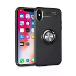 İphone Xs Max Kılıf Range Yüzüklü Silikon - Siyah-1