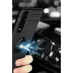 Oppo Find X2 Kılıf Range Yüzüklü Silikon - Siyah-3