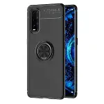 Oppo Find X2 Kılıf Range Yüzüklü Silikon - Siyah-1