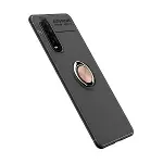 Oppo Find X2 Kılıf Range Yüzüklü Silikon - Siyah-gold-2