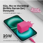 Special COLLECTION SmartCharger Pro GAN 20W PD Seyahat Hızlı Şarj Aleti + USB-C - USB-C 3A Kablo 1.2-2