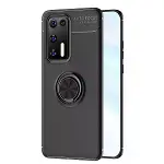 Huawei P40 Kılıf Range Yüzüklü Silikon - Siyah-1