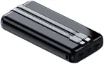 H32 10000 mah power bank PD 20W ve USB 22.5W FAST HIZLI ŞARJ DAHİLİ TYPE C VE LİGHTNİNG KABLOLU DÜNY-2