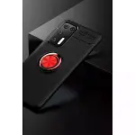 Huawei P40 Kılıf Range Yüzüklü Silikon - Siyah-kırmızı-3
