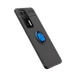 Huawei P40 Kılıf Range Yüzüklü Silikon - Siyah-mavi-2