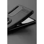 Huawei P40 Kılıf Range Yüzüklü Silikon - Siyah-mavi-4