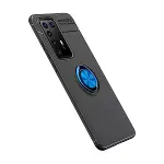 Huawei P40 Pro Kılıf Range Yüzüklü Silikon - Siyah-mavi-2