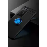 Huawei P40 Pro Kılıf Range Yüzüklü Silikon - Siyah-mavi-3