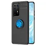 Huawei P40 Pro Kılıf Range Yüzüklü Silikon - Siyah-mavi-1