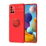 Samsung Galaxy M51 Kılıf Range Yüzüklü Silikon - Kırmızı-1