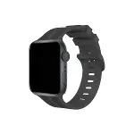 Watch 38mm Kr408 Çizgili Silikon Kordon - Koyu Gri-1