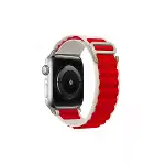 Watch 38mm Mountain Kordon - Beyaz-kırmızı-1