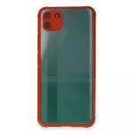 Realme C11 Kılıf Miami Şeffaf Silikon - Kırmızı-2