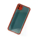 Realme C11 Kılıf Miami Şeffaf Silikon - Kırmızı-3