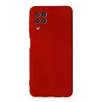 Samsung Galaxy A22 Kılıf Nano İçi Kadife Silikon - Kırmızı-1