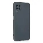 Samsung Galaxy A22 Kılıf Nano İçi Kadife Silikon - Gri-2