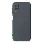 Samsung Galaxy A22 Kılıf Nano İçi Kadife Silikon - Gri-1