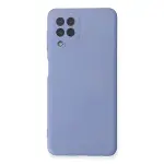 Samsung Galaxy A22 Kılıf Nano İçi Kadife Silikon - Lila-1