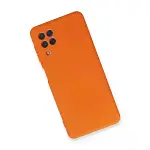 Samsung Galaxy A22 Kılıf Nano İçi Kadife Silikon - Turuncu-2