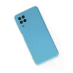Samsung Galaxy A22 Kılıf Nano İçi Kadife Silikon - Mavi-3