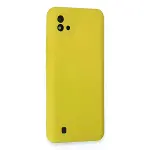 Realme C11 2021 Kılıf Nano İçi Kadife Silikon - Sarı-3