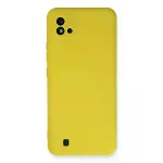 Realme C11 2021 Kılıf Nano İçi Kadife Silikon - Sarı-1