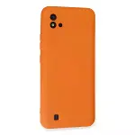 Realme C11 2021 Kılıf Nano İçi Kadife Silikon - Turuncu-3