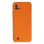 Realme C11 2021 Kılıf Nano İçi Kadife Silikon - Turuncu-1