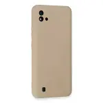 Realme C11 2021 Kılıf Nano İçi Kadife Silikon - Pudra-3