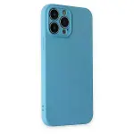 İphone 13 Pro Kılıf Nano İçi Kadife Silikon - Mavi-2