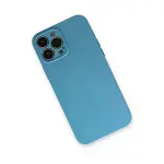 İphone 13 Pro Kılıf Nano İçi Kadife Silikon - Mavi-3