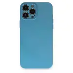 İphone 13 Pro Kılıf Nano İçi Kadife Silikon - Mavi-1