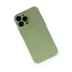 İphone 13 Pro Kılıf Nano İçi Kadife Silikon - Yeşil-3