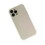 İphone 13 Pro Kılıf Nano İçi Kadife Silikon - Bej-3