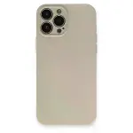 İphone 13 Pro Kılıf Nano İçi Kadife Silikon - Bej-1