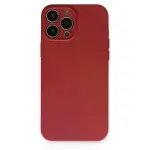 İphone 13 Pro Kılıf Nano İçi Kadife Silikon - Kiremit-1