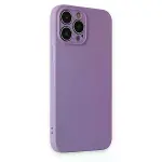 İphone 13 Pro Kılıf Nano İçi Kadife Silikon - Koyu Lila-2