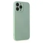 İphone 13 Pro Kılıf Nano İçi Kadife Silikon - Su Yeşili-2