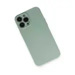 İphone 13 Pro Kılıf Nano İçi Kadife Silikon - Su Yeşili-3