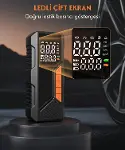 Dijital Göstergeli Led Işıklı Taşınabilir Powerbank 4500mAh Araç Bisiklet Top Lastik Şişirme Hava Ko-2