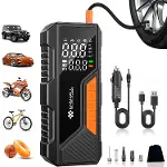 Dijital Göstergeli Led Işıklı Taşınabilir Powerbank 4500mAh Araç Bisiklet Top Lastik Şişirme Hava Ko-1