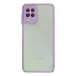 Samsung Galaxy A22 Kılıf Montreal Silikon Kapak - Mor-1