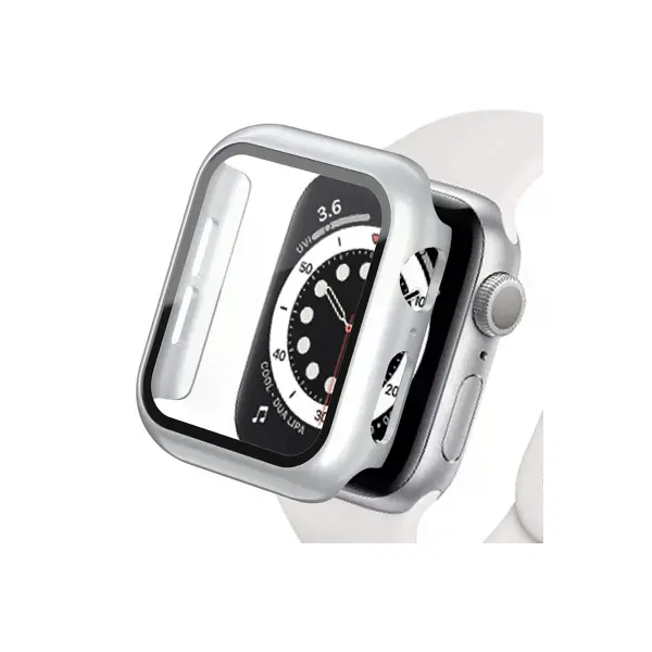 Watch Ultra 49mm Camlı Kasa Ekran Koruyucu - Gümüş